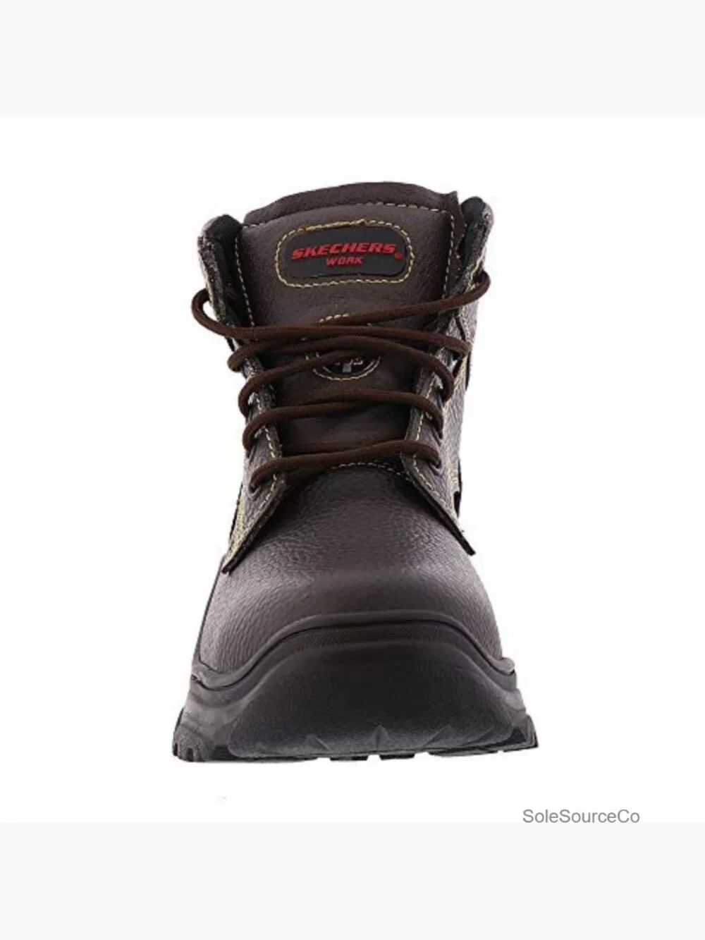 Steel Toe Work Boots Slip Resistant Memory Foam Lace Up Ankle High Leather